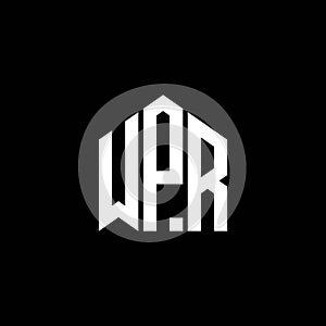 WPR letter logo design on BLACK background. WPR creative initials letter logo concept. WPR letter design