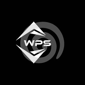 WPS abstract technology logo design on Black background. WPS creative initials letter logo concept