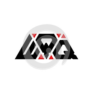 WQQ triangle letter logo design with triangle shape. WQQ triangle logo design monogram. WQQ triangle vector logo template with red