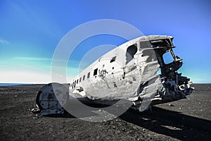 Wrack plane crashed off the coast of Iceland, tourist attraction