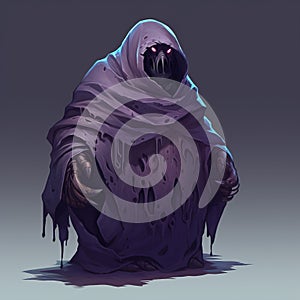 Wraith Cultist: Dark And Morbid 2d Game Art With Fluid Brushwork