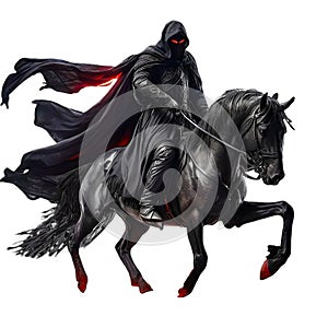 Wraith on Horseback going about his evil business.