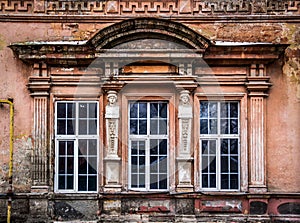 Wrangel Mansion in Rostov-on-Don. Ancient house with columns