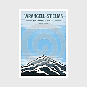 Wrangellâ€“St. Elias National Park poster vector illustration design