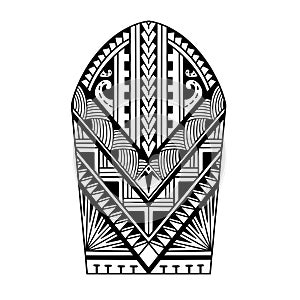 Wrap around arm polynesian tattoo design. Pattern aboriginal samoan.