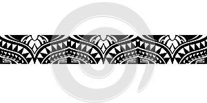 Wrap around arm polynesian tattoo design. Pattern aboriginal samoan