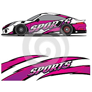 Wrap car design livery vector abstract vinyl sticker printing.