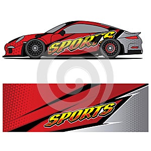 Wrap car design livery vector abstract vinyl sticker printing.