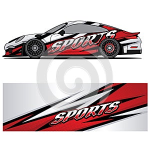 Wrap car design livery vector abstract vinyl sticker printing.