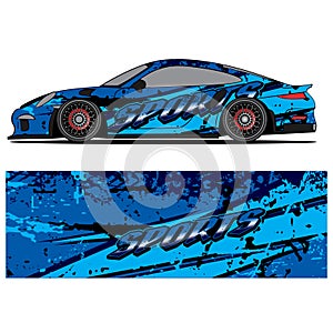 Wrap car design livery vector abstract vinyl sticker printing.