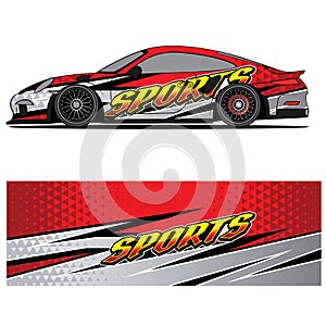 Wrap car design livery vector abstract vinyl sticker printing.