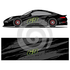 Wrap car design livery vector abstract vinyl sticker printing.