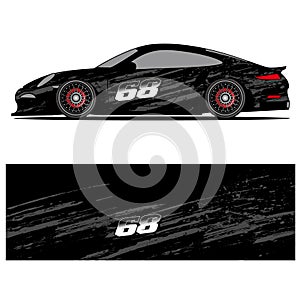 Wrap car design livery vector abstract vinyl sticker printing.