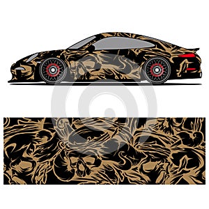 Wrap car design livery vector abstract vinyl sticker printing.