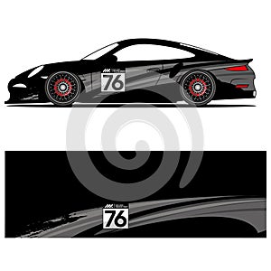 Wrap car design livery vector abstract vinyl sticker printing.