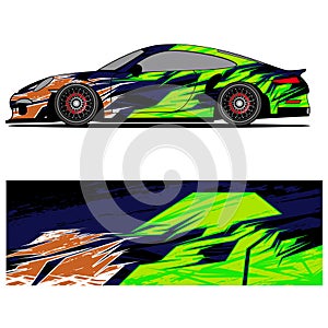 Wrap car design livery vector abstract vinyl sticker printing.