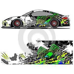 Wrap car design livery vector abstract vinyl sticker printing.