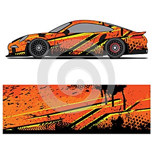 Wrap car design livery vector abstract vinyl sticker printing.