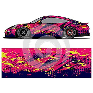 Wrap car design livery vector abstract vinyl sticker printing.