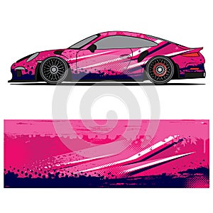 Wrap car design livery vector abstract vinyl sticker printing.