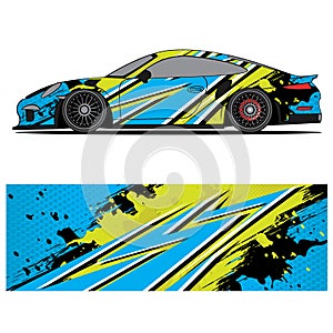 Wrap car design livery vector abstract vinyl sticker printing.