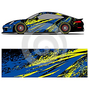 Wrap car design livery vector abstract vinyl sticker printing.