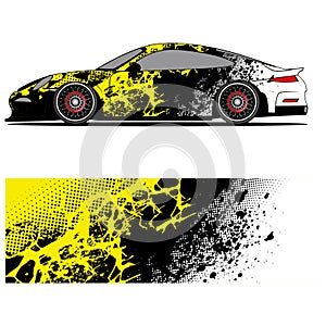 Wrap car design livery vector abstract vinyl sticker printing.