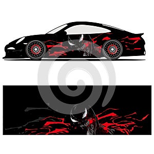 Wrap car design livery vector abstract vinyl sticker printing.