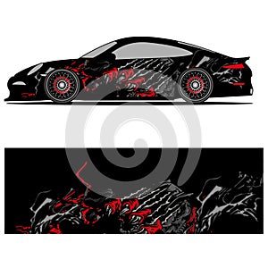 Wrap car design livery vector abstract vinyl sticker printing.