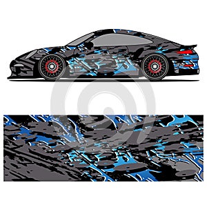 Wrap car design livery vector abstract vinyl sticker printing.