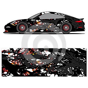 Wrap car design livery vector abstract vinyl sticker printing.