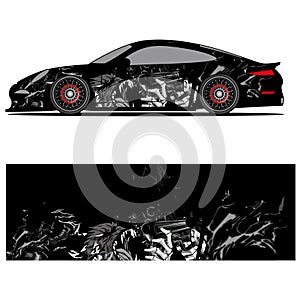 Wrap car design livery vector abstract vinyl sticker printing.