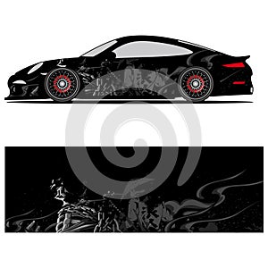 Wrap car design livery vector abstract vinyl sticker printing.