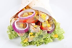 Wrap with chicken breast