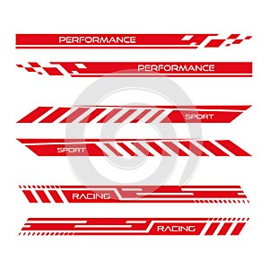 Wrap Design For Car vectors. Sports stripes, car stickers black color. Racing decals for tuning_20230429