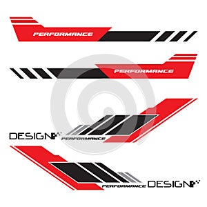 Wrap Design For Car vectors. Sports stripes, car stickers black color. Racing decals for tuning_20230518