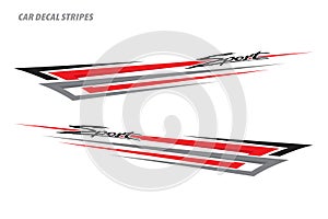 Wrap Design For Car vectors. Sports stripes, car stickers black color. Racing decals for tuning