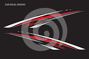 Wrap Design For Car vectors. Sports stripes, car stickers black color. Racing decals for tuning3