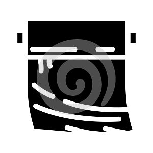 wrap plastic package glyph icon vector illustration