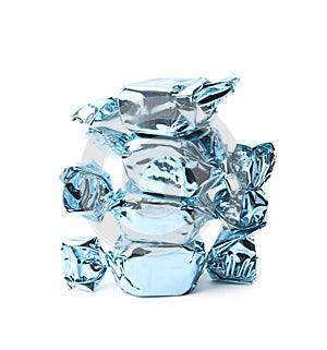 Wrapped candies isolated