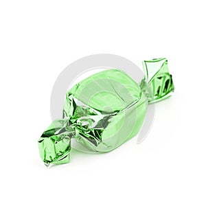 Wrapped candy isolated