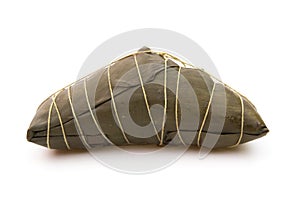 Wrapped Chinese ZongZi on white for Dragon Boat Festival