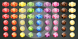 Wrapped colourful candies