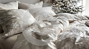 Wrapped in a luxurious silk duvet with a delicate snowflake pattern guests drift off to sleep indulging in the ultimate