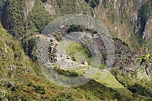 Wrapped in the Peruvian Andes an overview of the Inca archaeological complex of Machu Picchu, Peru