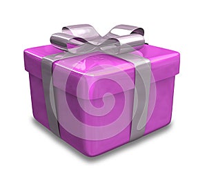 Wrapped purple gift 3D