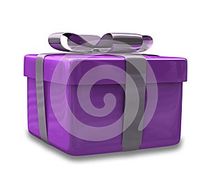Wrapped purple gift 3D v3