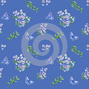 Wrapping paper Forget-me-not for Gifts