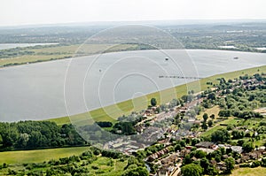 Wraysbury Reservoir, Slough, Aerial View
