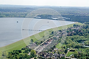 Wraysbury Reservoir, Surrey - aerial view